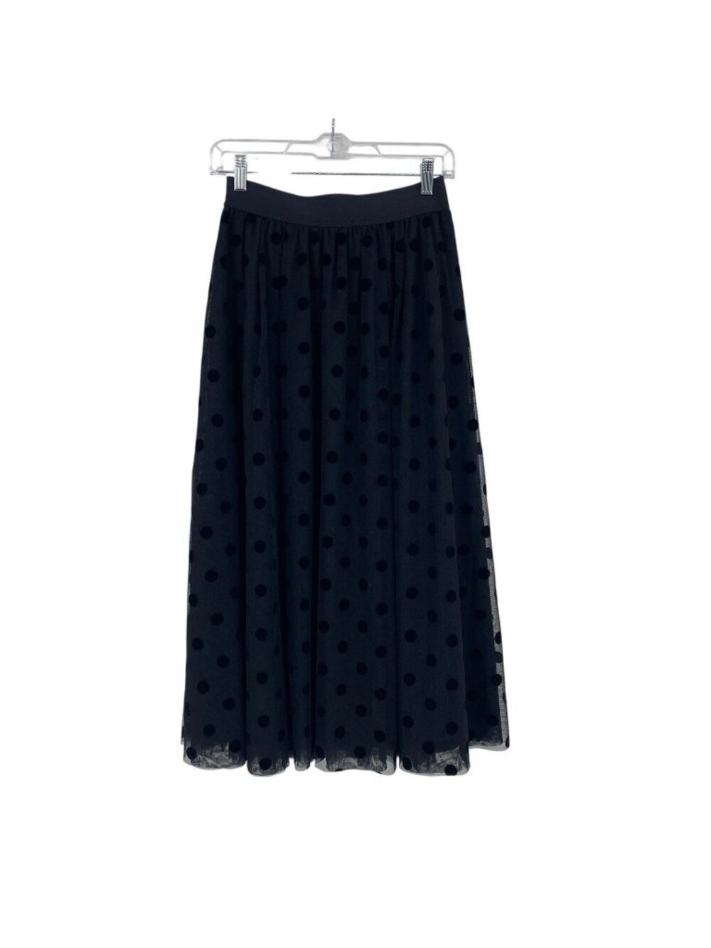 Boden Women’s US Size 6R Isabella Tonal Dot Tulle Midi Skirt Black